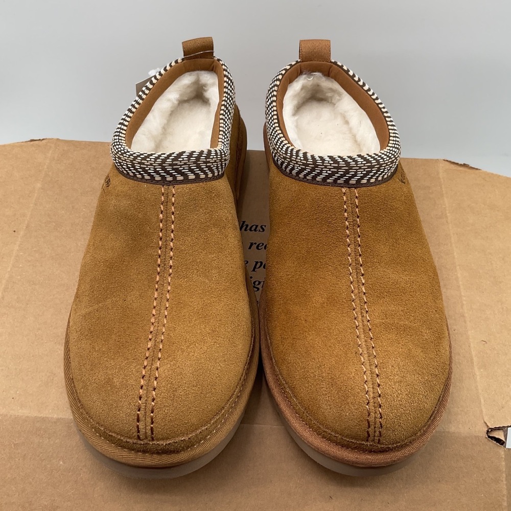 Koolaburra by UGG Burree Slipper Chestnut Suede Braid Trim Clog Womens 11